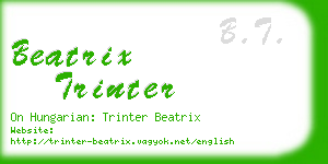 beatrix trinter business card